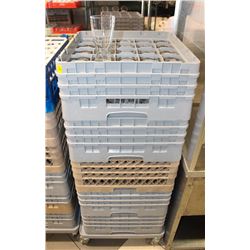 5 TRAYS  WITH CONTENTS ON DOLLY : WIDE MOUTH