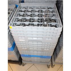 4 TRAYS WITH CONTENTS ON DOLLY: WIDE MOUTH