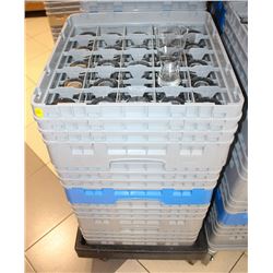 4 TRAYS WITH CONTENTS ON DOLLY: WIDE MOUTH