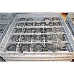 7 TRAYS WITH CONTENTS ON DOLLY: WIDE MOUTH BEER