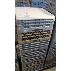 7 TRAYS WITH CONTENTS ON DOLLY: DRINK