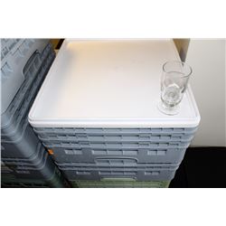 8 TRAYS WITH CONTENTS ON DOLLY: DRINK