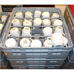 10 TRAYS WITH CONTENTS ON DOLLY: ASSORTED COFFEE