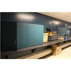 LARGE LOT WITH  GREEN 4 DOOR CABINET, GREEN