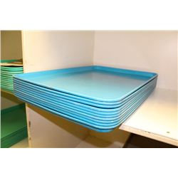 TEN BLUE CAMBRO FIBREGLASS SHEET TRAYS
