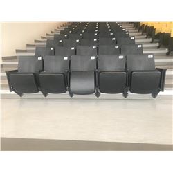 ROW OF BLACK STADIUM SEATING TOTAL 5 SEATS