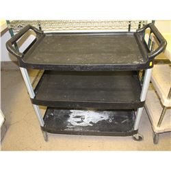 3 TIER RUBBERMAID.COMMERCIAL PLASTIC SERVICE CART