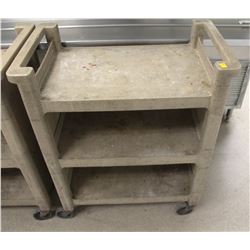 3 TIER RUBBERMAID.COMMERCIAL PLASTIC SERVICE CART