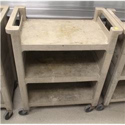 3 TIER RUBBERMAID.COMMERCIAL PLASTIC SERVICE CART