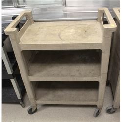 3 TIER RUBBERMAID.COMMERCIAL PLASTIC SERVICE CART