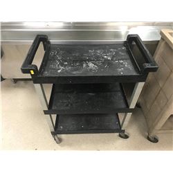 3 TIER RUBBERMAID.COMMERCIAL PLASTIC SERVICE CART