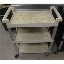 3 TIER RUBBERMAID.COMMERCIAL PLASTIC SERVICE CART