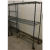 Image 1 : 3 TIER COMMERCIAL GREEN WIRE RACK ON CASTORS