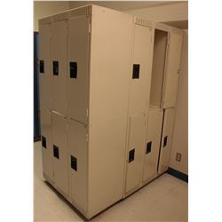 POD BANK OF 18 HALF SIZE  LOCKERS
