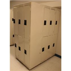 POD BANK OF 18 HALF SIZE  LOCKERS