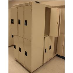 POD BANK OF 18 HALF SIZE  LOCKERS