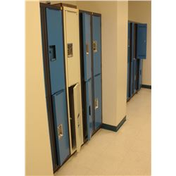 40 BLUE AND 4 LIGHT BEIGE HALF SIZE  LOCKERS