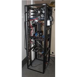 6FT MEDIA RACK W/ POWERBAR