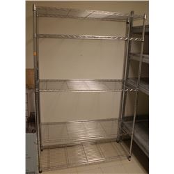 4-TIER COMMERCIAL CHROME-WIRE STORAGE RACK