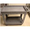 Image 1 : RUBBERMAID 2-TIER SERVICE CART ON CASTORS-GREY