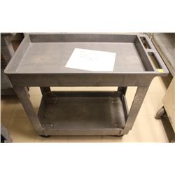 RUBBERMAID 2-TIER SERVICE CART ON CASTORS-GREY