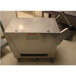 SIX-WHEELED ENCLOSED S/S CART W/ HINGED LID