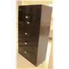 Image 1 : LARGE BLACK 5-DOOR LATERAL FILING CABINET W/ KEY