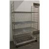 Image 1 : 3-TIER CHROME-WIRE COMMERCIAL STORAGE RACK W/