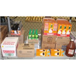 SHELF OF ASSORTED FOOD PRODUCTS