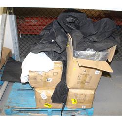 4 BOXES OF PLASTIC TABLE CLOTHS