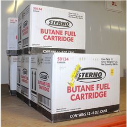 5 CASES OF STERNO BUTANE FUEL CARTRIDGE