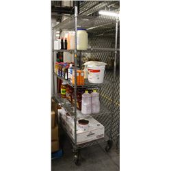 5 TIER METRO RACK ON CASTORS