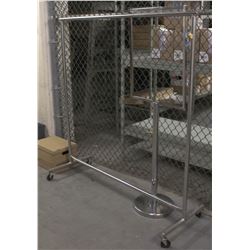 1 CHROME COAT RACK & CHROME SIGN HOLDER