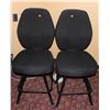 Image 1 : LOT OF 2 BLACK FABRIC CASINO CHAIRS