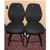 Image 1 : LOT OF 2 BLACK FABRIC CASINO CHAIRS