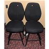 Image 1 : LOT OF 2 BLACK FABRIC CASINO CHAIRS