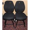 Image 1 : LOT OF 2 BLACK FABRIC CASINO CHAIRS