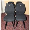 Image 1 : LOT OF 4 BLACK FABRIC CASINO CHAIRS