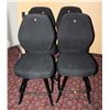 Image 1 : LOT OF 4 BLACK FABRIC CASINO CHAIRS