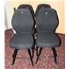 Image 1 : LOT OF 4 BLACK FABRIC CASINO CHAIRS