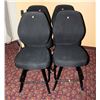 Image 1 : LOT OF 4 BLACK FABRIC CASINO CHAIRS