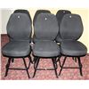 Image 1 : LOT OF 6 BLACK FABRIC CASINO CHAIRS