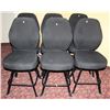 Image 1 : LOT OF 6 BLACK FABRIC CASINO CHAIRS