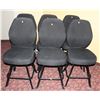 Image 1 : LOT OF 6 BLACK FABRIC CASINO CHAIRS