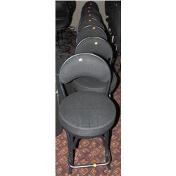 GROUP OF 9 PADDED RESTAURANT CHAIRS