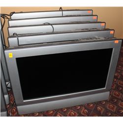 GROUP OF FIVE 26" LIQUID CRYSTAL TV
