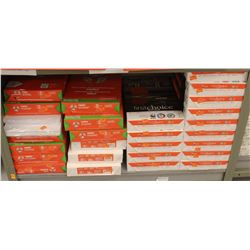SHELF OF 26 ASSORTED REAMS OF PRINTING PAPER