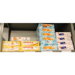 SHELF OF 13 ASSORTED REAMS OF PRINTING PAPER