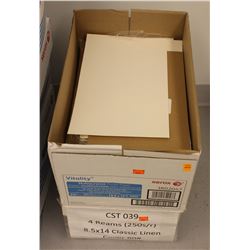 7 REAMS OF 8.5" X 14" CLASSIC LINEN PAPER