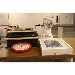 MISC. LOT OF ELECTRIC COMB BINDING MACHINE, 2